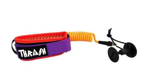 Thrash Bodyboarding Pro Bicep Leash Gel-Grip Purple / Red/ Orange