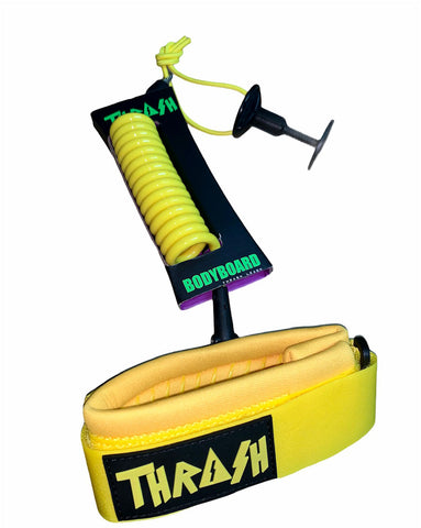 Thrash Bodyboarding Pro Bicep Leash V-Grip Yellow
